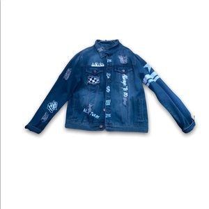 Blue Jean Jacket w/ Designs